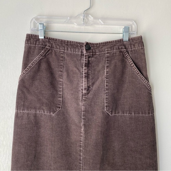 Vintage Dockers Brown Corduroy Midi Skirt 8 - Picture 2 of 9